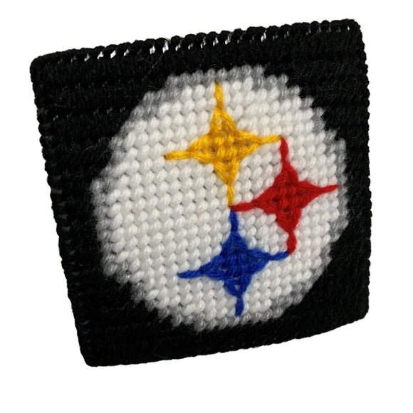 Pittsburgh Steelers NFL Football Fan Coaster Set Plastic Canvas Handmade - Picture 3 of 7